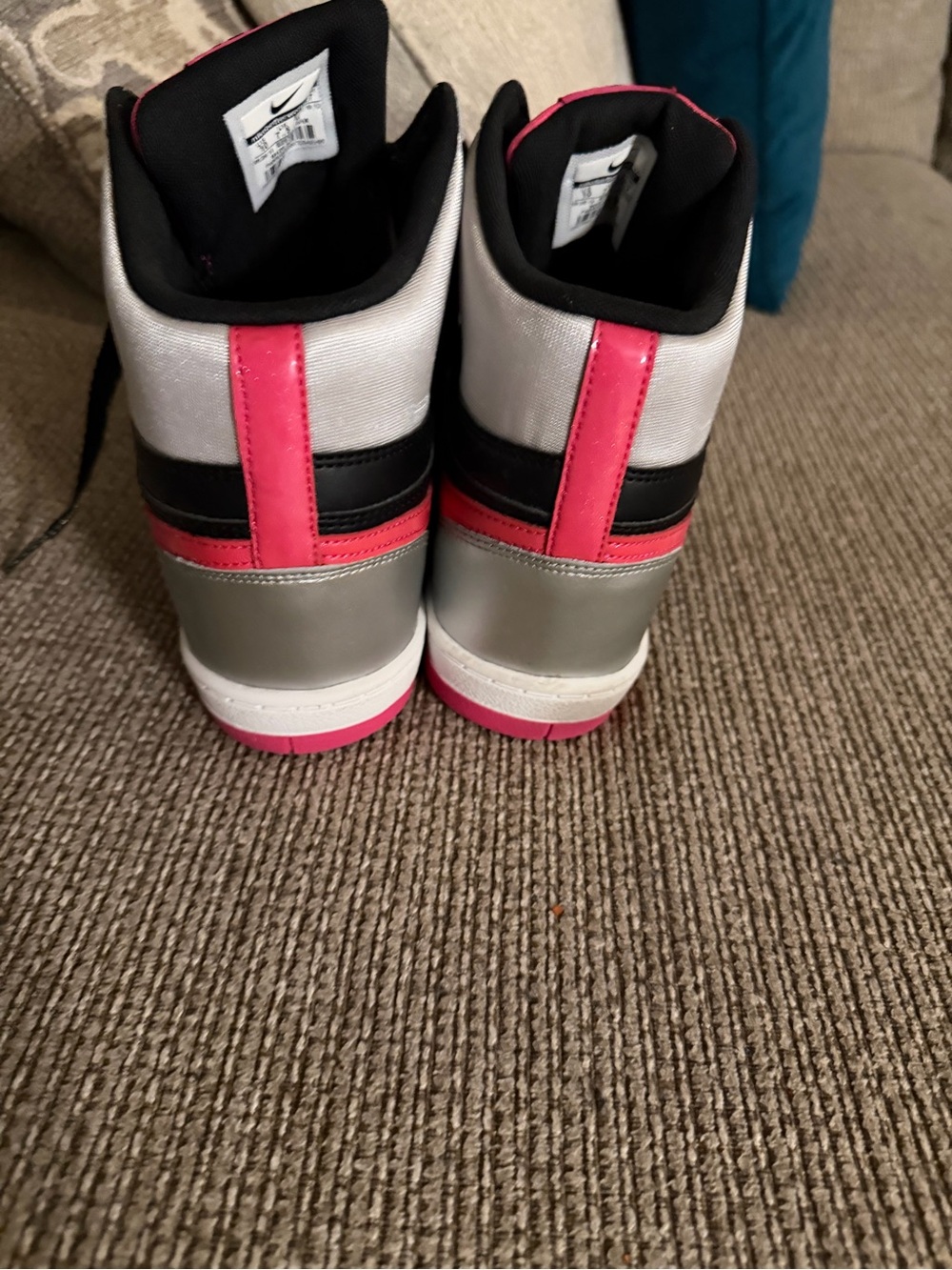 Nike Force Sky High - Black, Pink & Silver - Picture 5 of 8